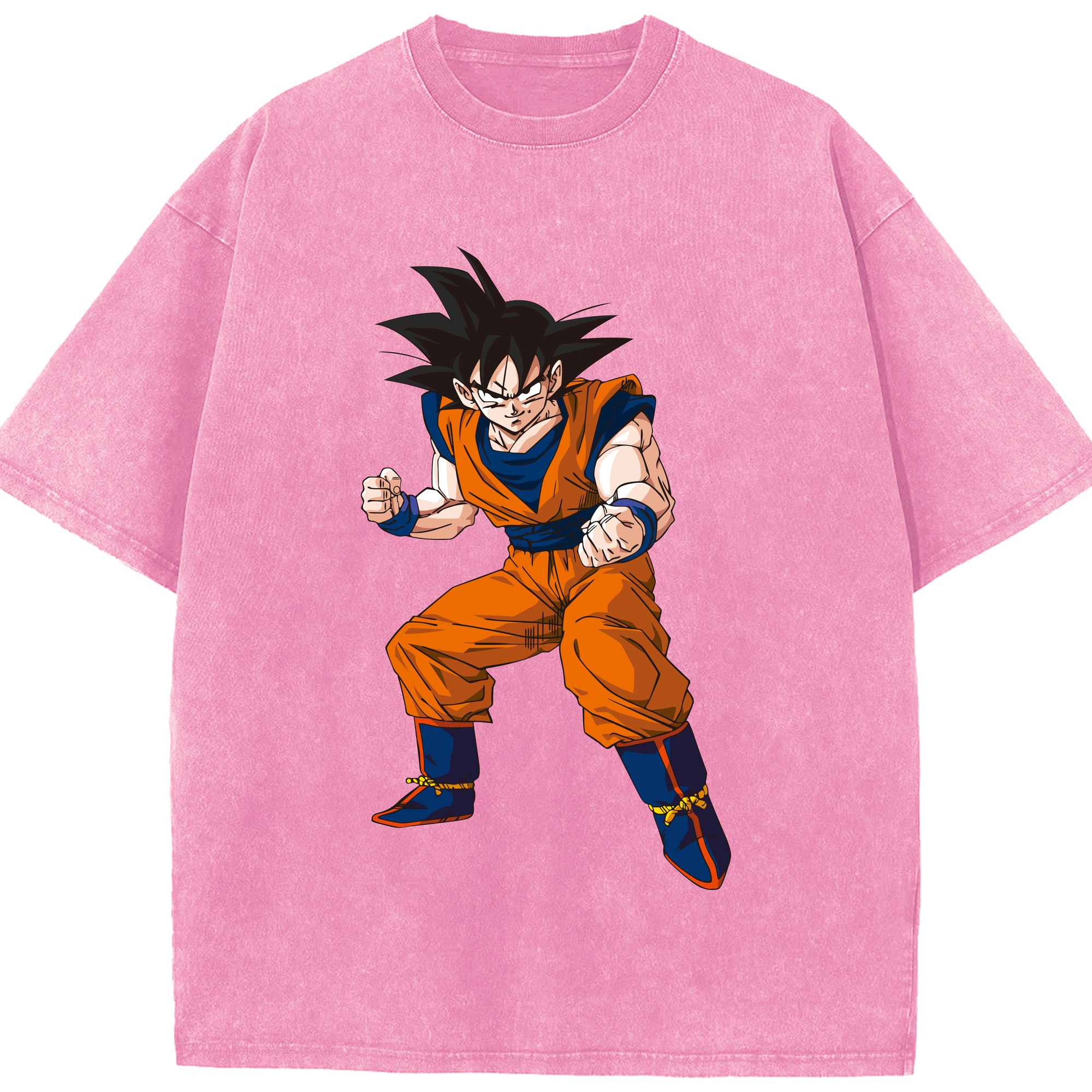 ドラゴンボール 孫悟空（そん ごくう）Son Goku カカロット DRAGON BALL Kakarotto 綿100% ヴィンテージ風 半袖Tシャツ（フロントプリント）